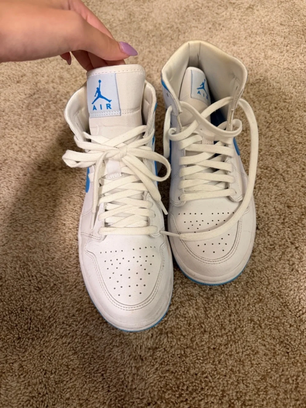 Nike Air Jordan’s in Carolina Blue